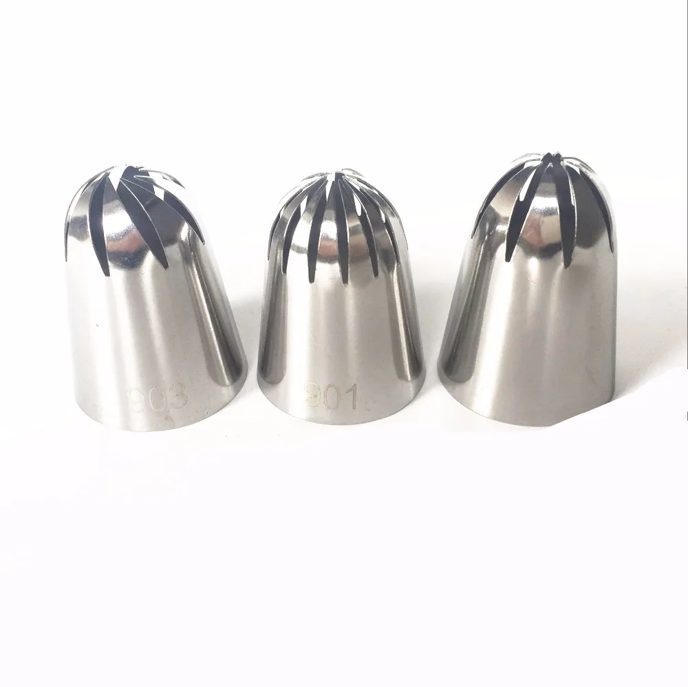 3 шт. Большая насадка для кондитерских изделий из нержавеющей стали наконечники
