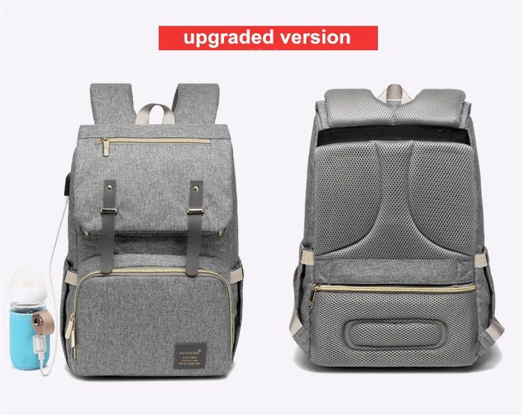 Модная сумка для подгузников, Usb интерфейс, большая емкость, рюкзак для мам, сумка для подгузников, водонепроницаемая сумка для детских колясок для мам