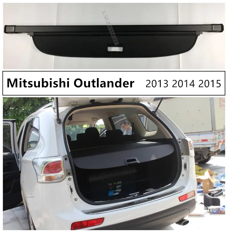 

Rear Trunk Cargo Cover For Mitsubishi Outlander 2013 2014 2015 High Qualit Car Security Shield Accessories Black Beige