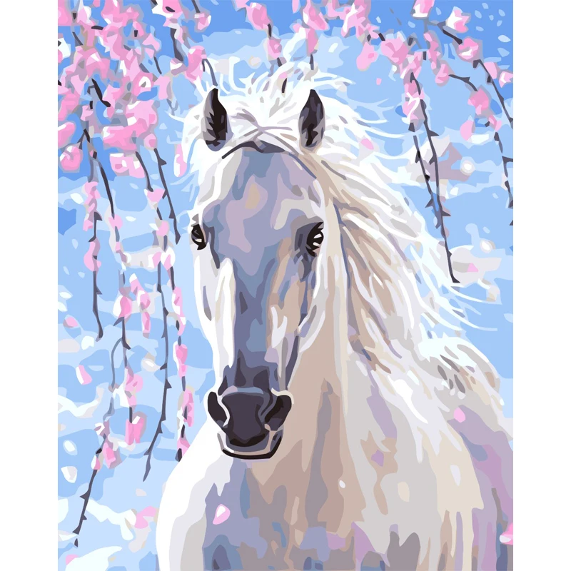 Набор для рисования по номерам на холсте лошади 40 х50 см|Рисование и каллиграфия| |