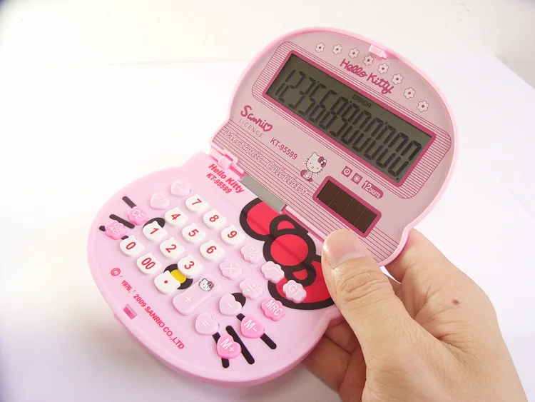 Милый HelloKitty базовый настольный электронный калькулятор 12 цифровой калькулятор