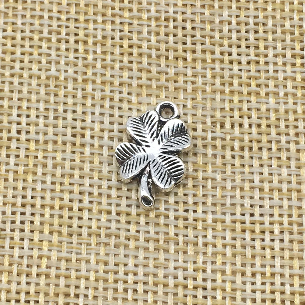 50 шт. подвески в виде клевера античное серебро цвет своими руками|charm antique silver|charms