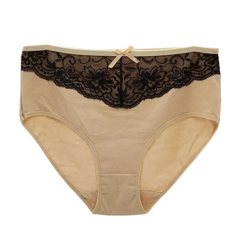 6 шт. женские трусики большого размера кружевные трусы со средней посадкой