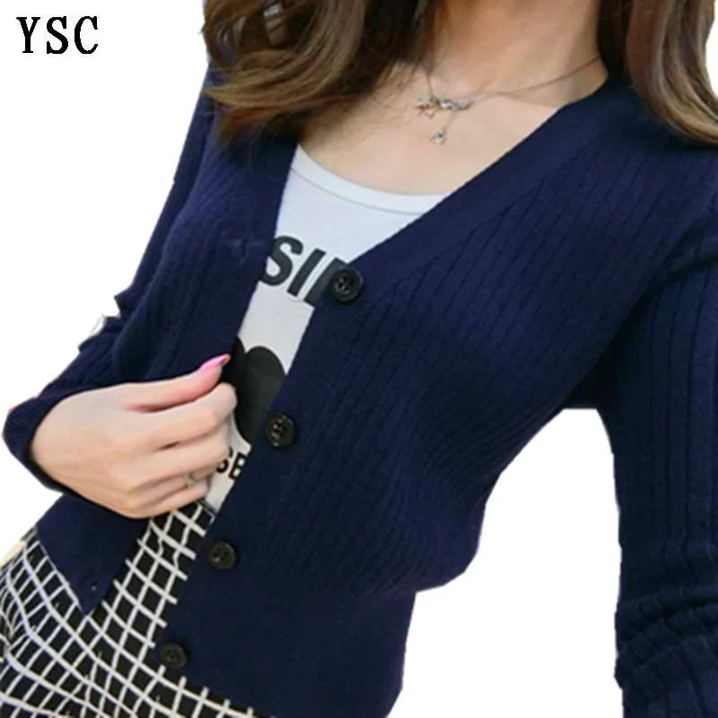 YUNSHUCLOSET 2017 Новый Модный женский вязаный высококачественный кашемировый кардиган