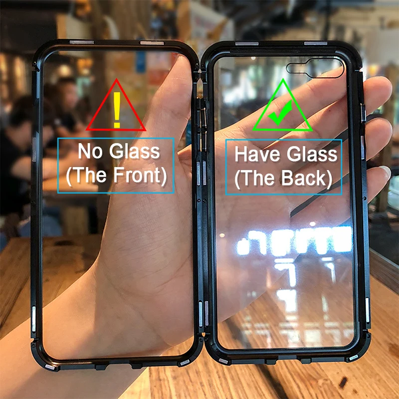 Магнитный чехол для IPhone 8 7 6s plus из закаленного стекла встроенный магнитный XR XS MAX