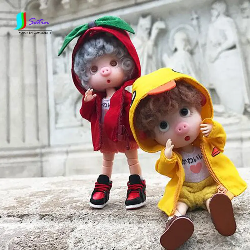 Ob11 детская одежда 12 точек Bjd куклы красивым узлом свинья комбинезон куртка лягушка Amall желтая утка GSC глины 1 компл./лот S685P