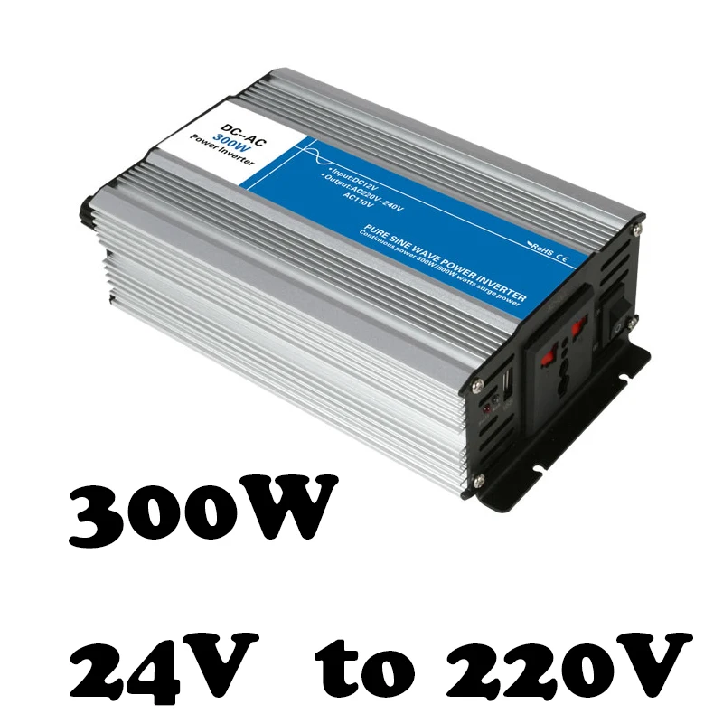 Автономный инвертор немодулированного синусоидального сигнала 300 Вт 24 В до 220