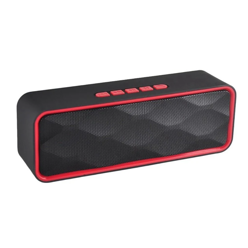 black with red Vtin Bluetooth динамик двойной 5 Вт драйверы портативный динамик s беспроводной динамик s Бас Стерео Soundbox Hands Free динамик s с микрофоном - Цвет: black with red