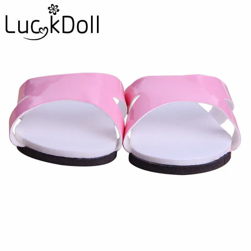 Однотонные симпатичные Тапочки LUCKDOLL подходит для американских кукол 18 дюймов