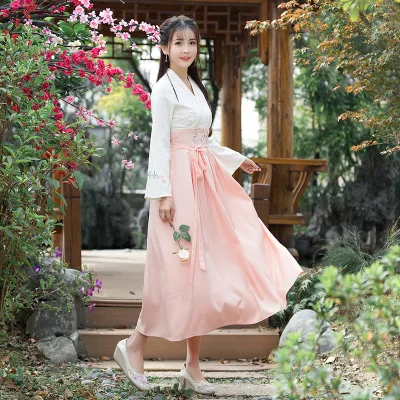 Элегантный женский Традиционный китайский костюм Hanfu Ladylike для женщин на Хэллоуин