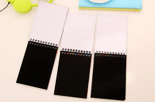 DIY милый кавайный блокнот катушка граффити черная страница волшебный для