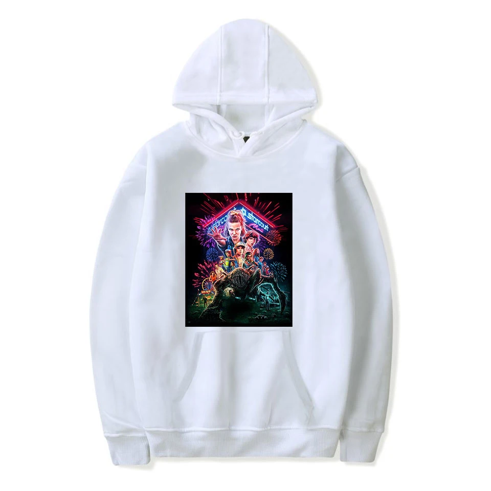Stranger things SHEIN fashion cool comfortable Hoodies Sweatshirt Hipster Basic Popular kpop Casual Pullovers | Женская одежда