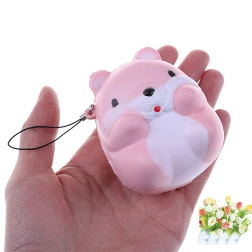 Kawaii Soft phone straps Squeeze Scented Stretchy Toy Squishy Slow Rising Hamster Mouse Gift Pendant 8CM | Мобильные телефоны и