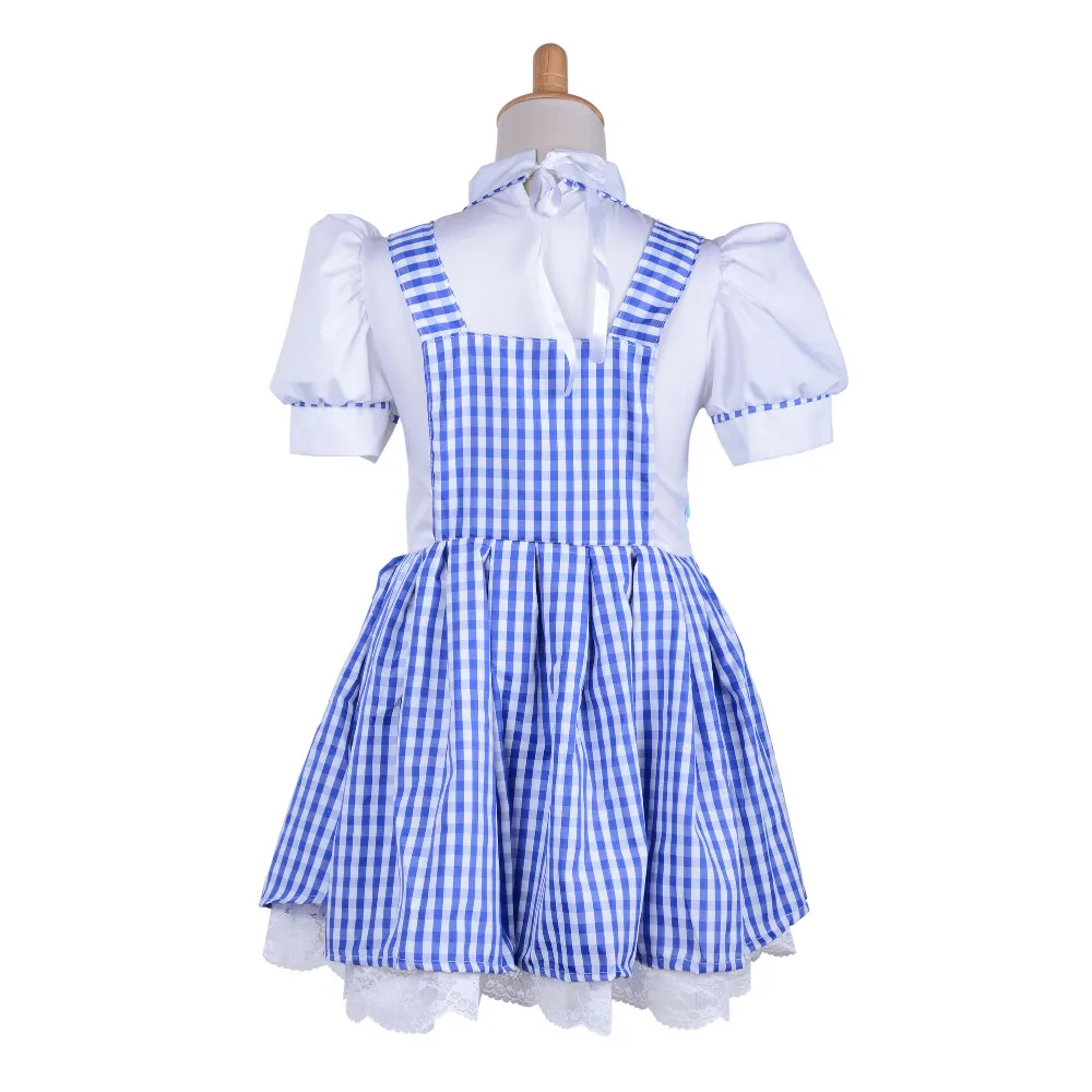 Девушки Синий Gingham Платья Старинные Плед Ремешками Подтяжк Юбка Пушистый Платье Танец Пачка нижняя юбка