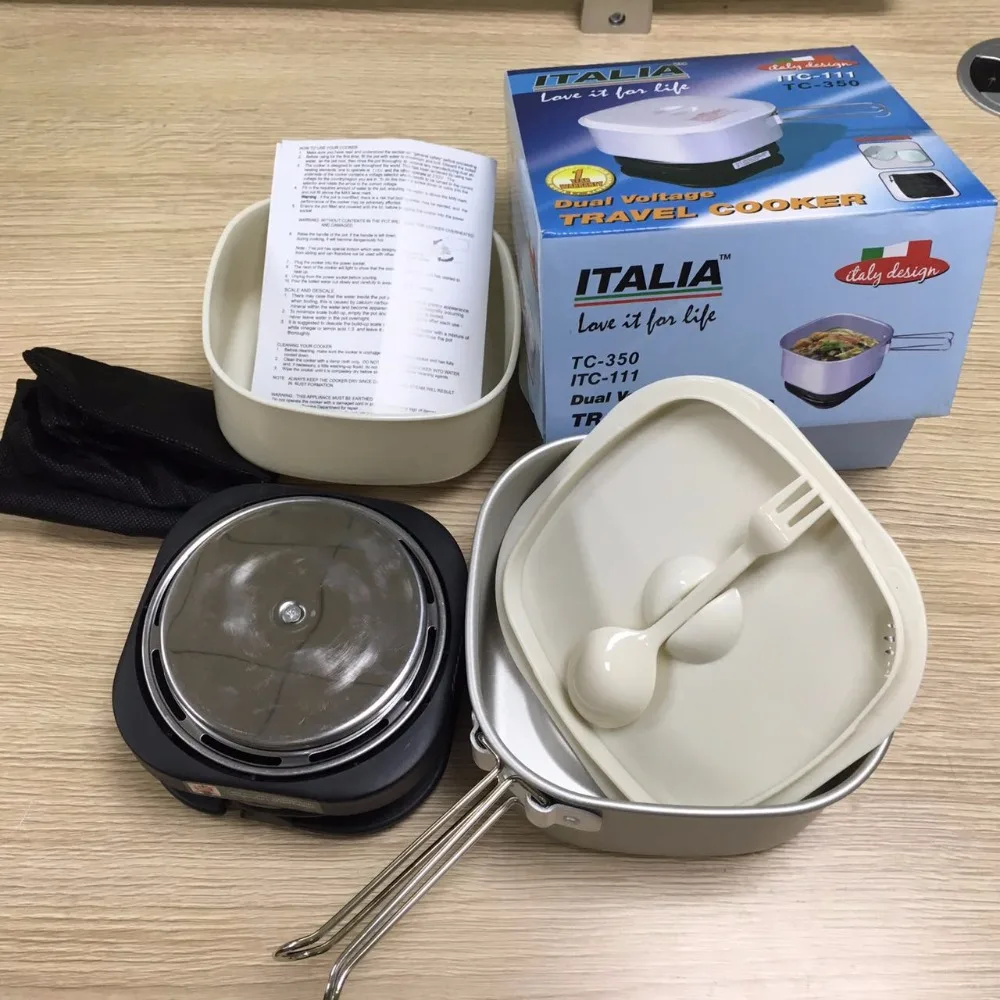 Дорожная рисоварка с двойным напряжением портативная электрическая мини