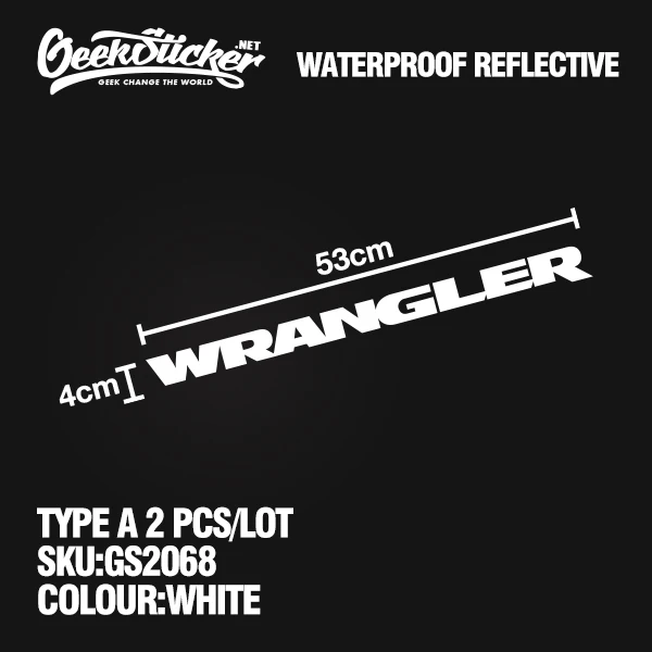 

Водонепроницаемые светоотражающие 2 шт., спортивный капот двигателя, боковое крыло "Wrangler", Стайлинг автомобиля, наклейки для автомобиля для Jeep Wrangler