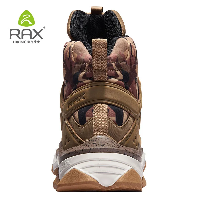 Rax Men's Hiking Boots Waterproof Tactical Boots for Men Mountain Outdoor Sports Shoes Genuine Leather Hiking Shoes Lightweight