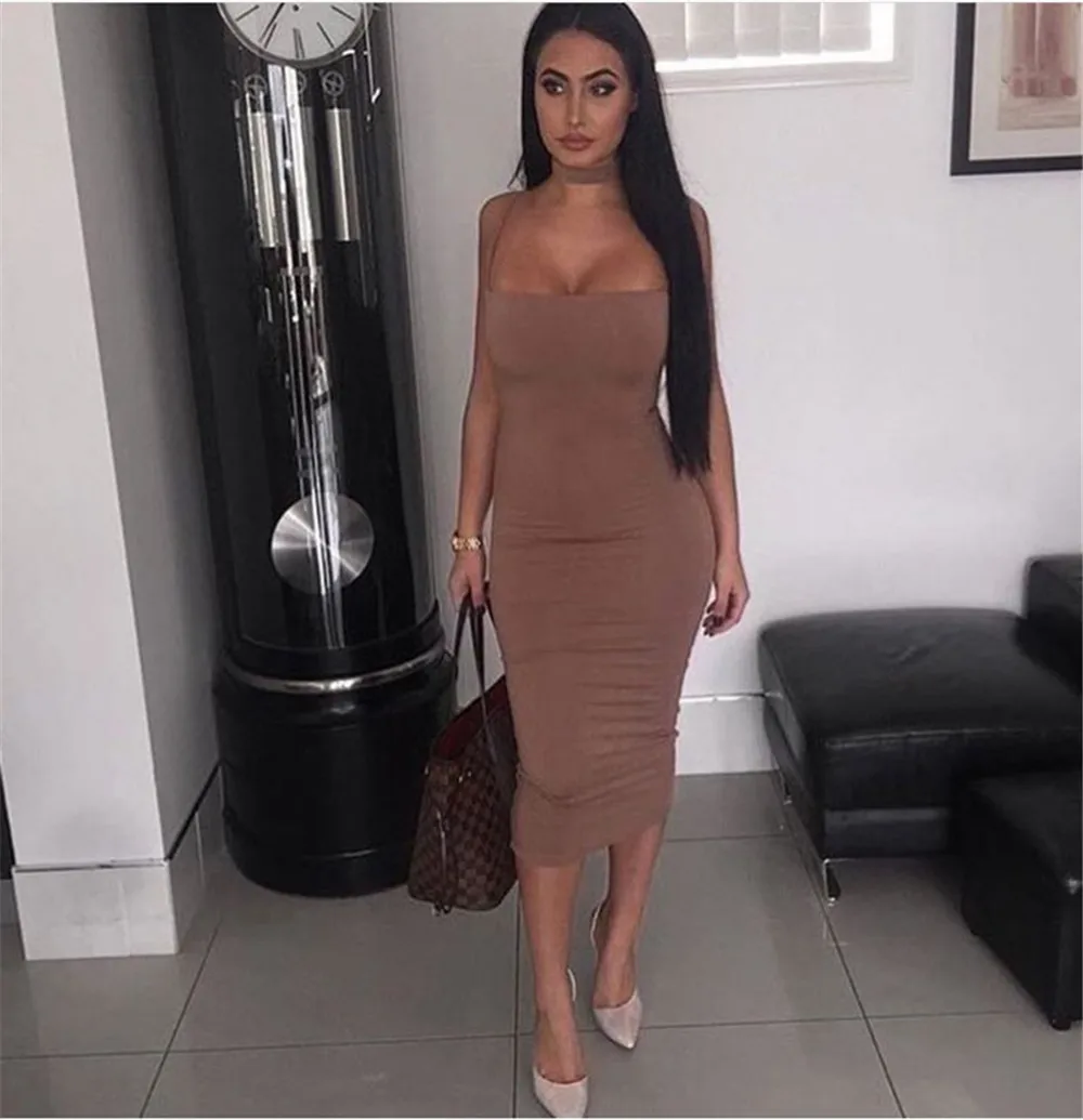 Женское платье без рукавов с открытой спиной модное однотонное в стиле Харадзюку