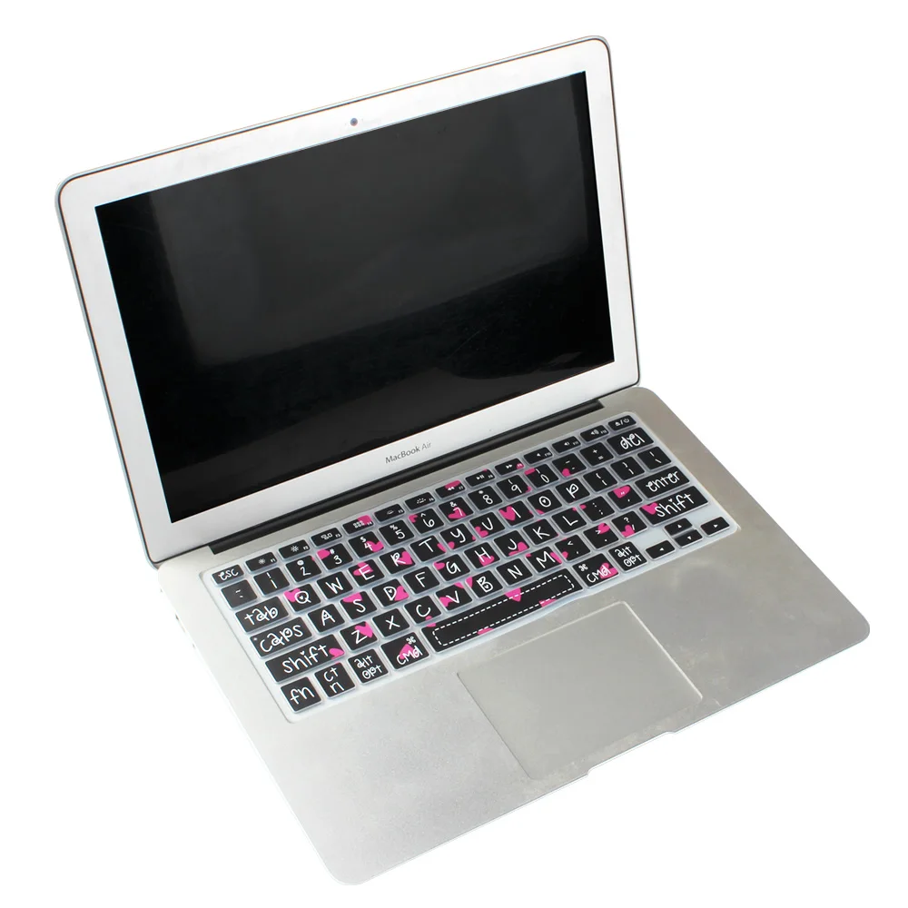 Новинка 2016 Розовый силиконовый чехол с клавиатурой для Apple Macbook Air 13 Pro 15 Retina дюймов