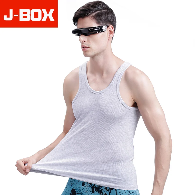 Сексуальное мужское нижнее белье сплошной цвет хлопок Повседневный Топ жилет