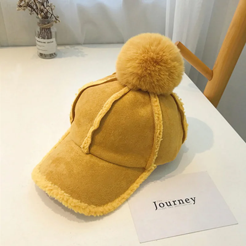 2020 new cap female fashion hat tide autumn and winter plush baseball cap casual wild outdoor baseball hat multiple color choice