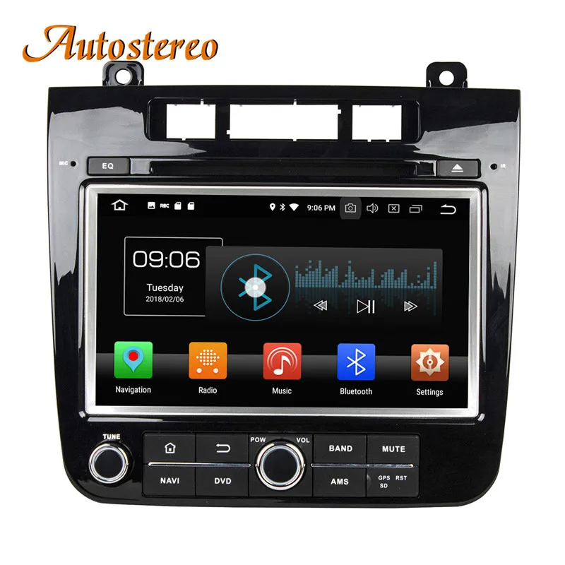 Автостерео Android 9 PX5/PX6 автомобильный dvd-плеер gps навигация для VW TOUAREG 2010- головное устройство мультимедийный плеер магнитофон