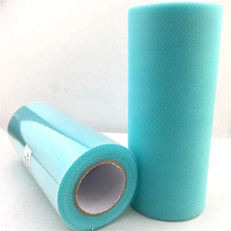 Tiffany Blue Фатиновая юбка-пачка из органзы в Рулоне 25 ярдов 15 см, праздничная фатиновая юбка-пачка из органзы для девочек, вечерние украшения для девочек - Цвет: Tiffany Blue