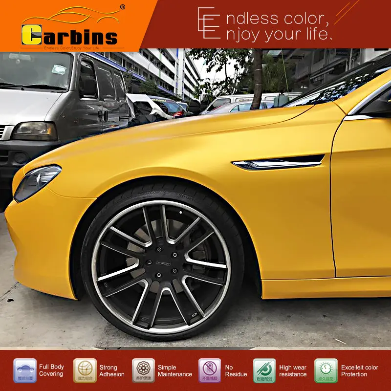 Fervor Yellow Metal Flash Vinyl Wrap Film for Car Full Body Color Change Styling! |
