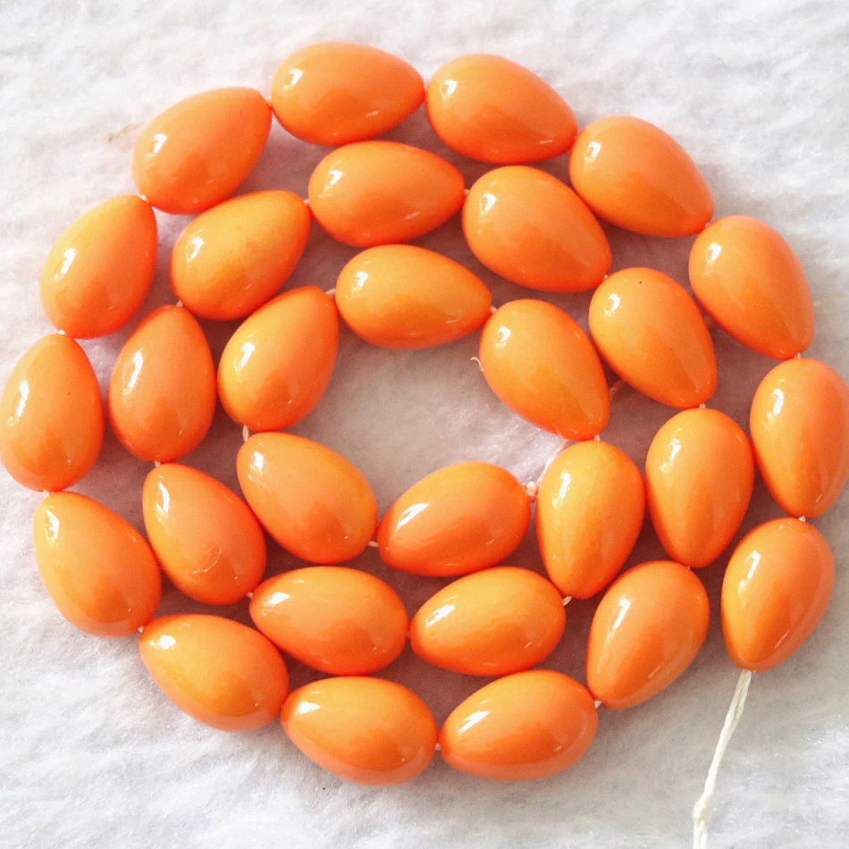 Стеклянные бусины с имитацией кораллового каплевидного цвета 7 Х9 мм | Украшения и