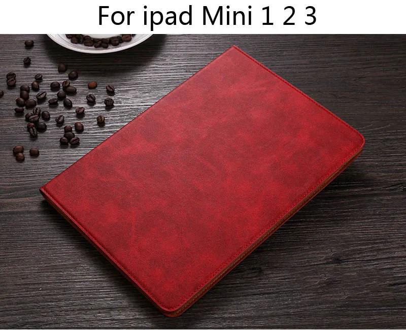 For ipad Mini 1 2 3 Чехол для Apple ipad Mini 1 2 3 из искусственной кожи в простом стиле, чехол-книжка с функцией автоматического пробуждения, Чехол для ipad Mini 4, подставка для планшета - Цвет: For ipad Mini 1 2 3