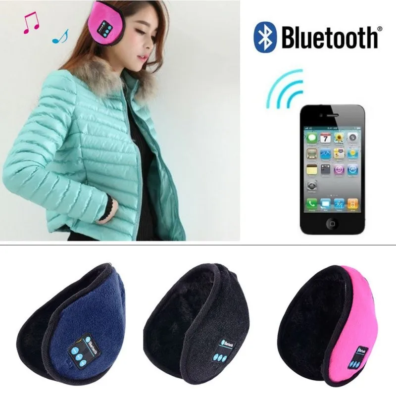 Беспроводная bluetooth-гарнитура наушники музыкальные теплые для смартфонов зимние