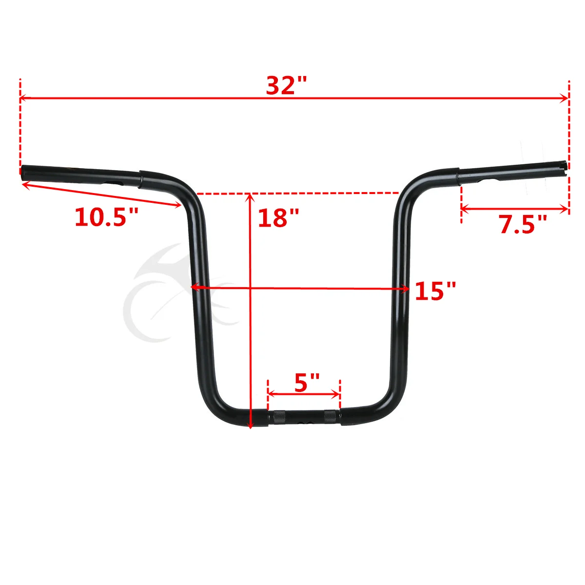 18 &quotRise Ape 1 1/4&quot Руль для Harley Sportster Iron XL 883 1200 FXST FLST на заказ черный|Накладки и