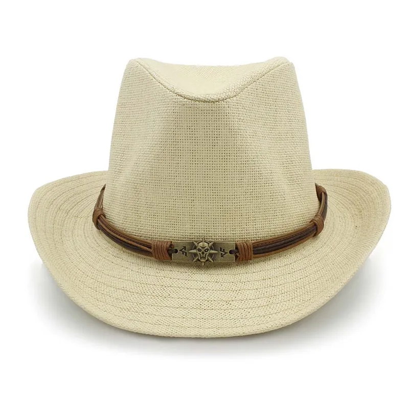 Летняя соломенная Мужская и Женская Ковбойская шляпа в западном стиле для леди