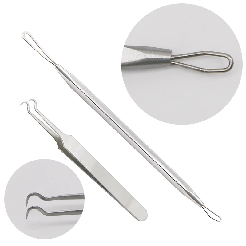 style1-2pcs Putimi 2 шт./компл. игольчатый Пинцет для прыщей черных точек прыщей удаления Уход за лицом инструмент для удаления черных точек-инструмент для удаления прыщей пятновыводитель Красота кожи - Цвет: style1-2pcs