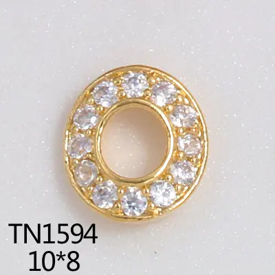 TN1594 5 шт. 3D Золото Серебро Металл циркон украшения для ногтей роскошный Циркон Кристалл серии аксессуары для ногтей большой верхний уровень Маникюр шармы - Цвет: TN1594
