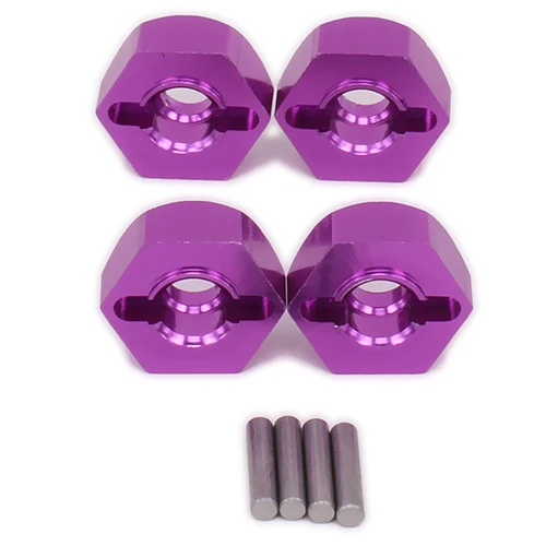 Фиолетовый RCAWD шестигранник колеса Hub адаптер для Rc автомобиля 1/12 Wltoys L959 L969 L979 L202 L212 L222 K959 Диаметр 12 мм Толщина 5 мм - Цвет: Фиолетовый