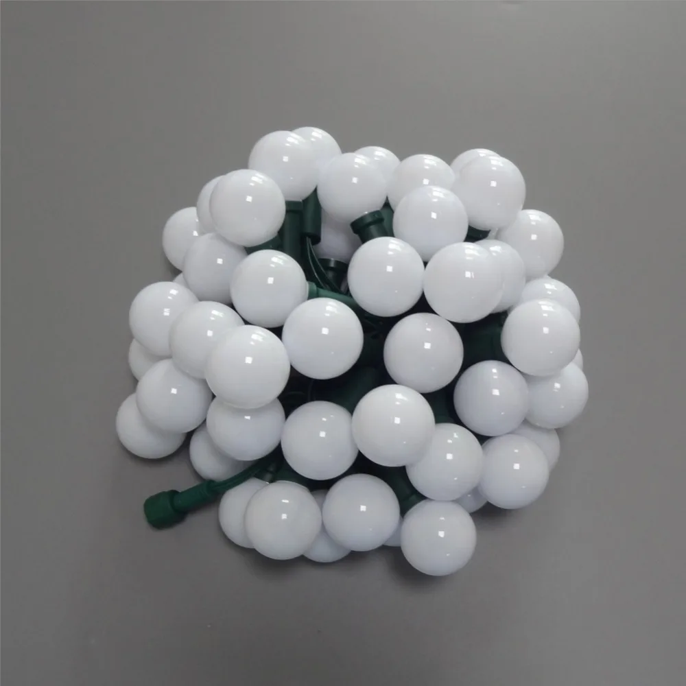 200 шт. 50 узлов/strand адресно rgb G40 молочный покрова DC12V WS2811 светодио дный Рождество