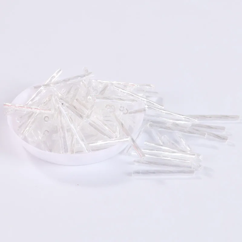7 100 pcs Handmade DIY Glass Twisted Tube Jewelry European Embroidery Bead Accessories with 25mm Glass Spiral Tube Length - Цвет: 7
