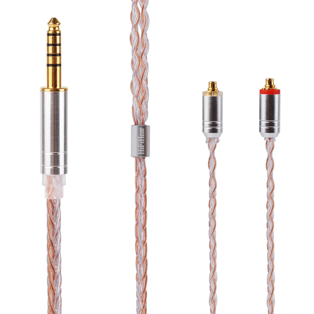 HiFiHear 8 Core Silver Plated Cable 2.5/3.5/4.4mm Balanced With MMCX/2pin Connector For LZ A6 HQ12 AS10 ZS10 ZS6 ZSR | Электроника