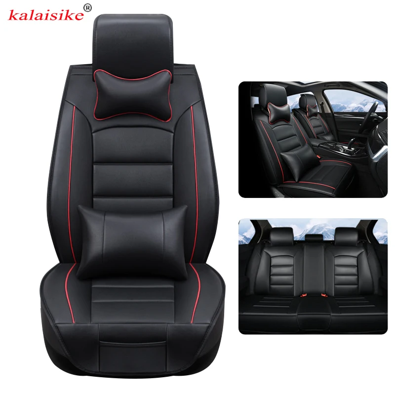 

kalaisike leather Universal Car Seat Cover for Cadillac all models ATS CTS SRX CT6 ATSL XTS SLS car styling auto accessories