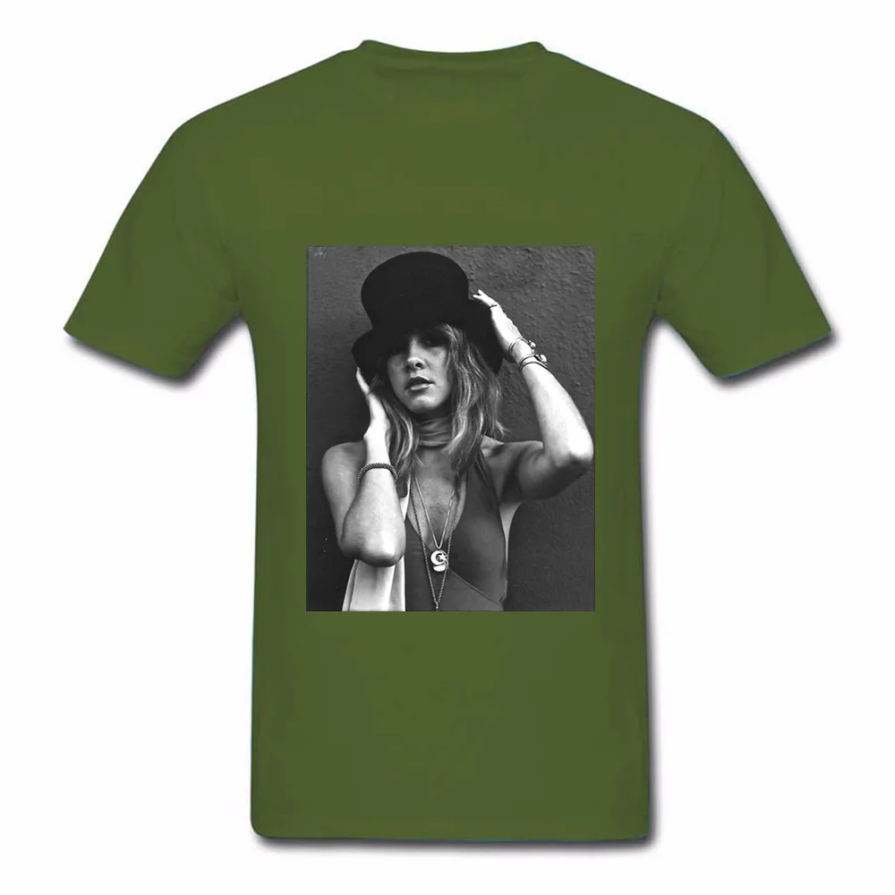 NLKING BRAND summer new cotton short-sleeved Stevie Nicks Top Hat men's T-shirt casual street trend personalized jacket | Мужская