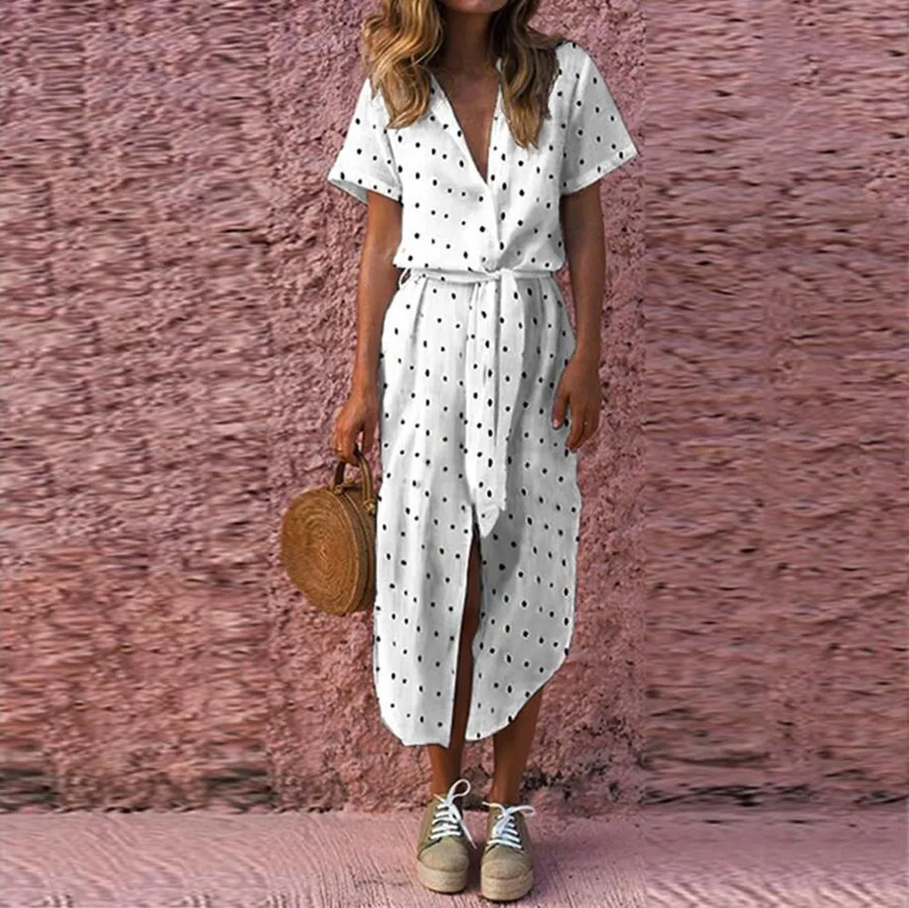 Женское однотонное платье-трапеция в богемном стиле повседневное пляжное платье