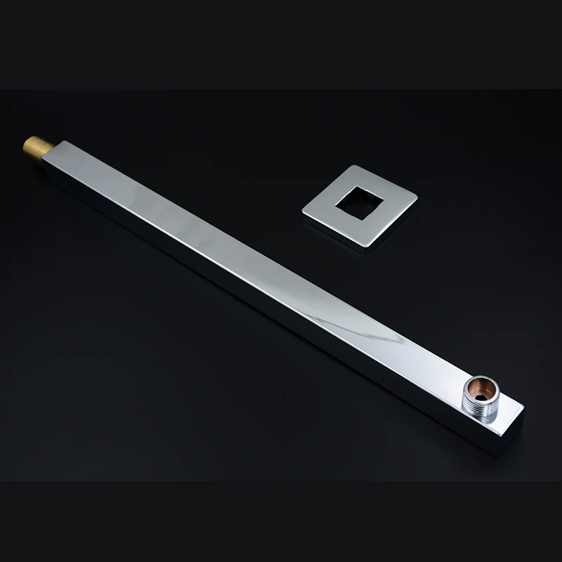 Квадратный душевой кронштейн из нержавеющей стали 38 см. Настенный ручной душ для