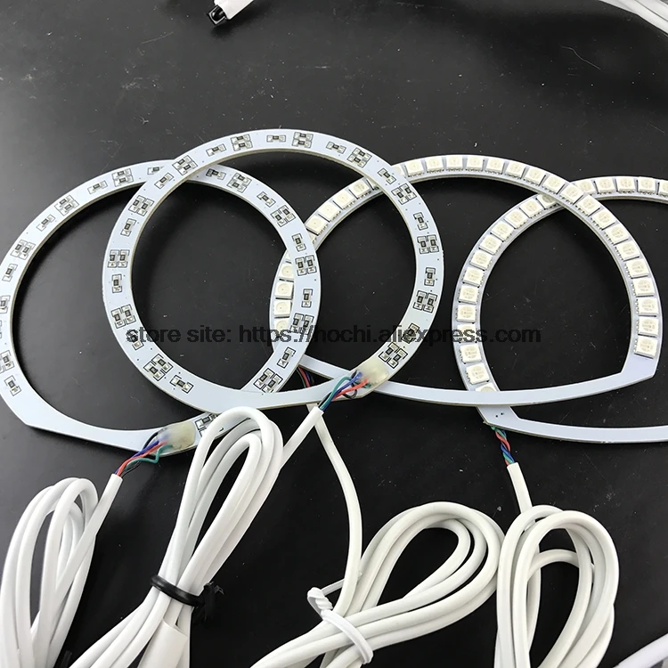HochiTech отличный RGB многоцветные halo кольца комплект Автомобильный Стайлинг для ангельских глаз wifi Пульт дистанционного управления для Mazda 3 Мазда 3 2002-2007