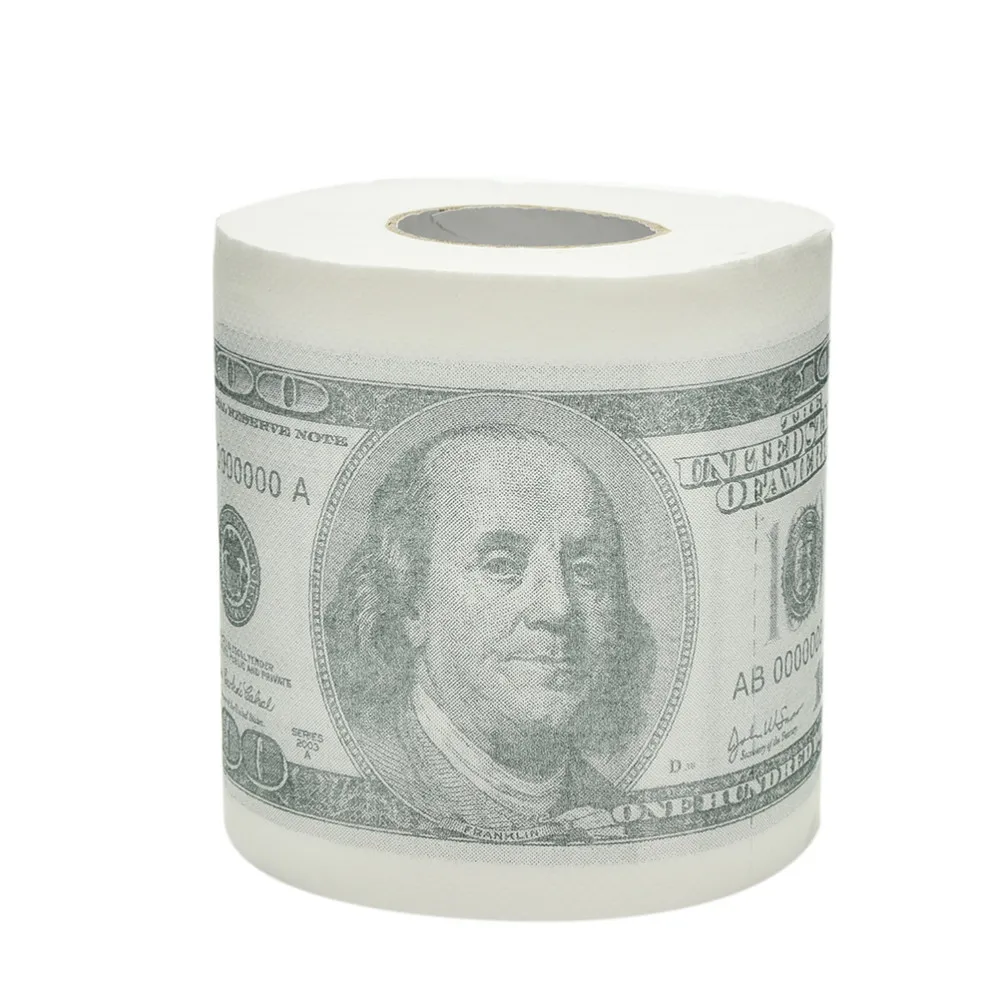 Забавный Америка США ткани Новинка$100 TP деньги ролл Gag подарок сто доллар печатных туалетной Бумага