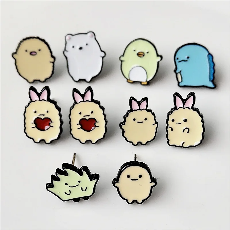 Sumikko gurashi модные серьги с героями мультфильмов милые серьги-гвоздики животными