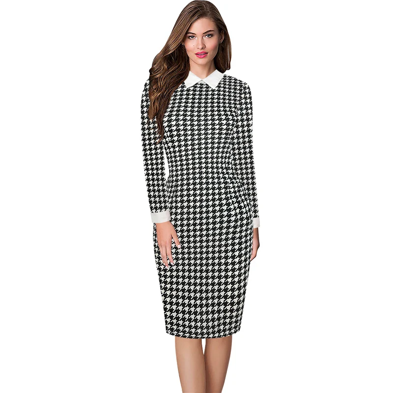 Oxiuly/комбинированное платье в клетку с отложным воротником полоску контрастным