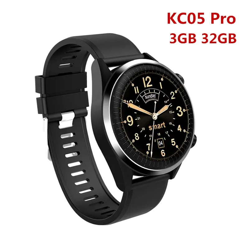 3GB 32GB Kingwear KC05/KC05 Pro 4G WiFi умные часы телефон 1,39 ''Android 7,1 четырехъядерный умные часы с монитором сердечного ритма gps камера 8 МП - Цвет: 3GB 32GB