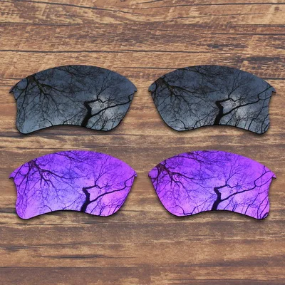 Black and Purple ToughAsNails поляризованные Сменные линзы для солнцезащитных очков Оукли Flak Jacket XLJ-несколько вариантов - Цвет линз: Black and Purple