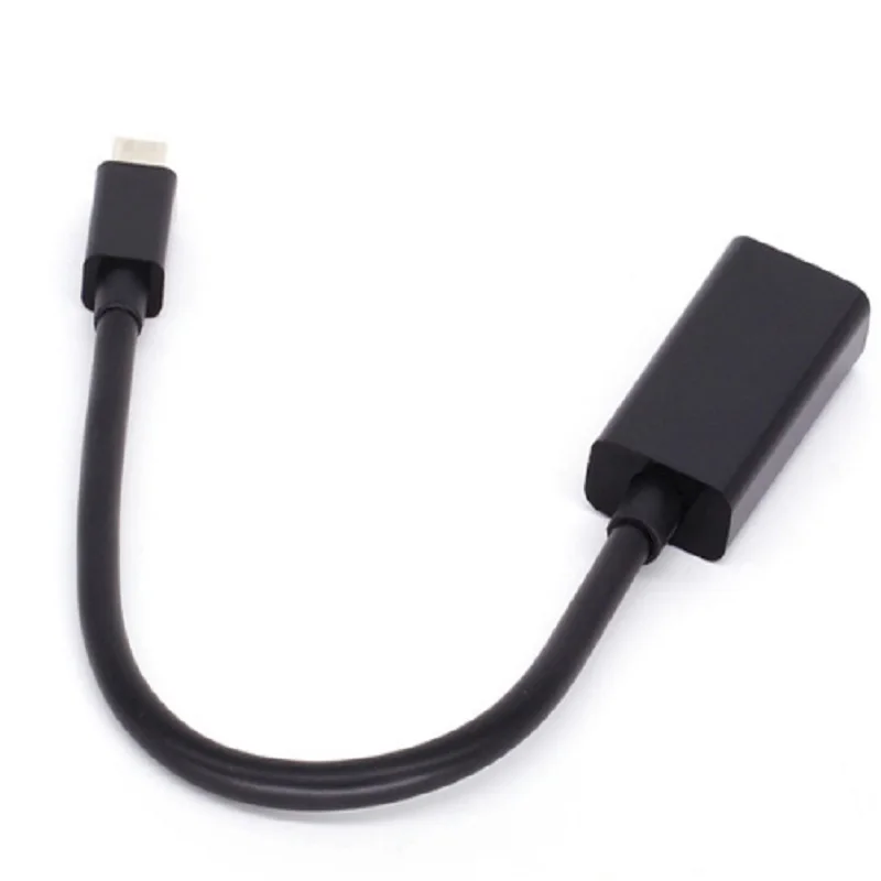 black Thunderbolt мини дисплей порт дисплей DP Мужской к HDMI Женский адаптер конвертер кабель для Apple Mac Macbook Pro Air - Цвет: black